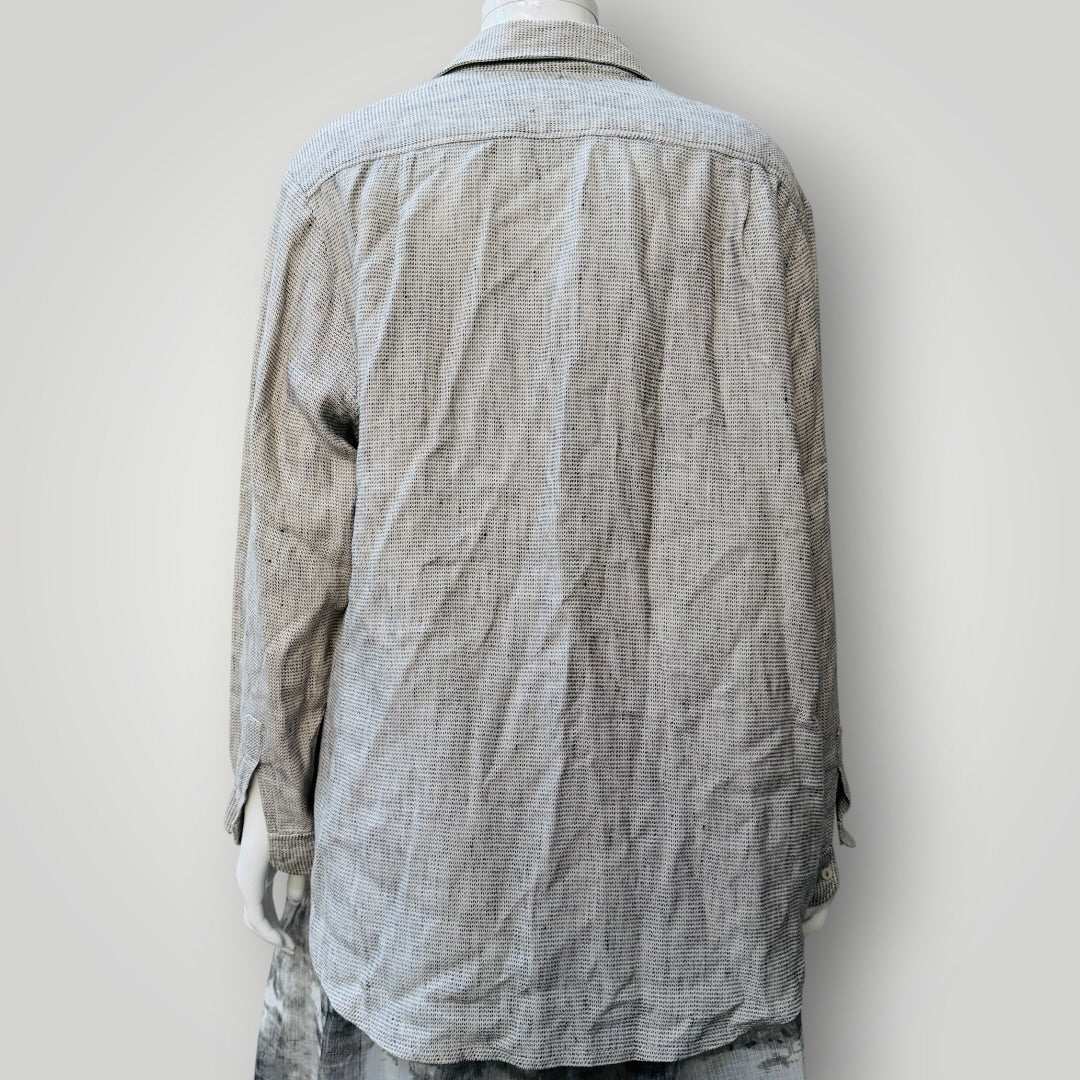 1980s vintage / MARILYN SAINTY / irish linen oversized shirt / one size (3917700370892368322)