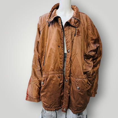 1980s vintage / brown parka jacket / made in Finland / L (3917700397250093210)