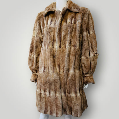 1960s nz vintage / PATTISON EDE / fur coat / m (3917700406352568057)