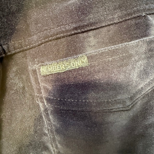 1970s 1980s american vintage / MEMBERS ONLY / plush blue velvet pants / M (3917847267300205984)