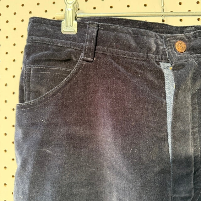 1970s 1980s american vintage / MEMBERS ONLY / plush blue velvet pants / M (3917847268901832677)