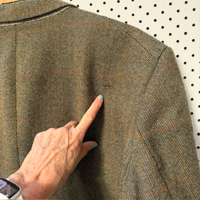 1970s german vintage / Schildt / wool tweed blazer / XL (3917847283660731284)