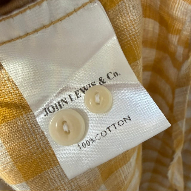 JOHN LEWIS / check button-up shirt / L (3917847307829510835)