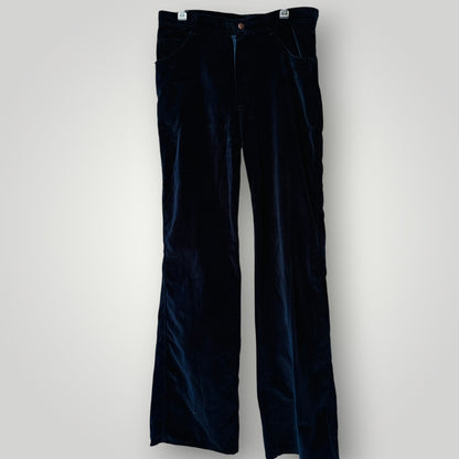 1970s 1980s american vintage / MEMBERS ONLY / plush blue velvet pants / M (3917847468127483759)
