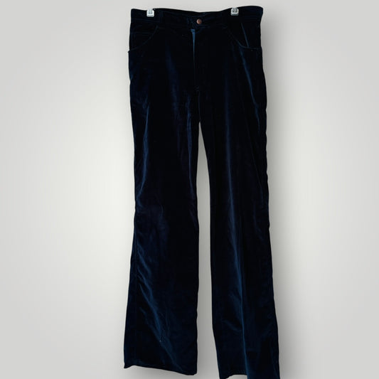 1970s 1980s american vintage / MEMBERS ONLY / plush blue velvet pants / M (3917847468127483759)