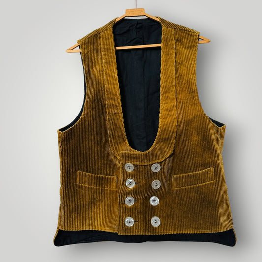 1970s german vintage / Mosters / corduroy "Zunftwesten" guild vest / L (3917847477335648471)