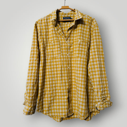 JOHN LEWIS / check button-up shirt / L (3917847479078985118)