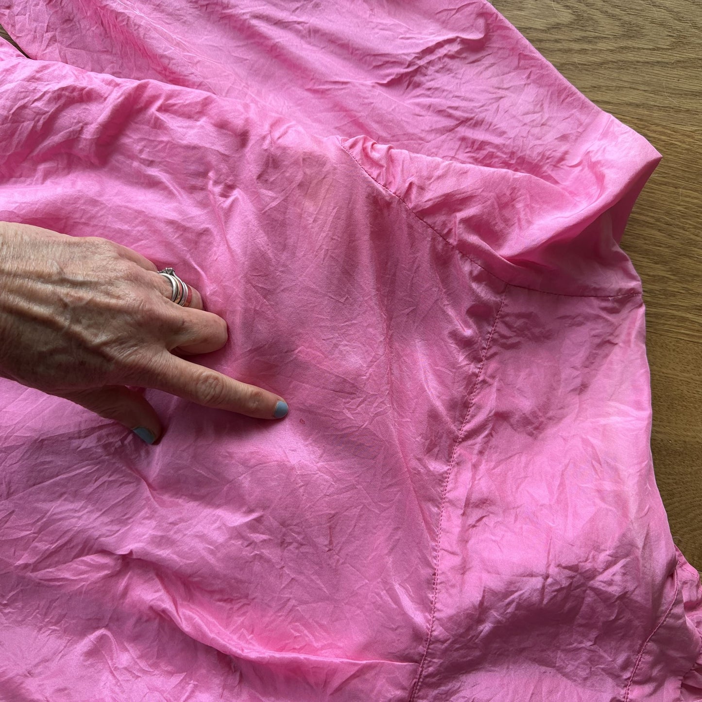Maggie Marilyn / 'Don't Over Think It' shirt / pink silk / s/m (3917861351126227218)