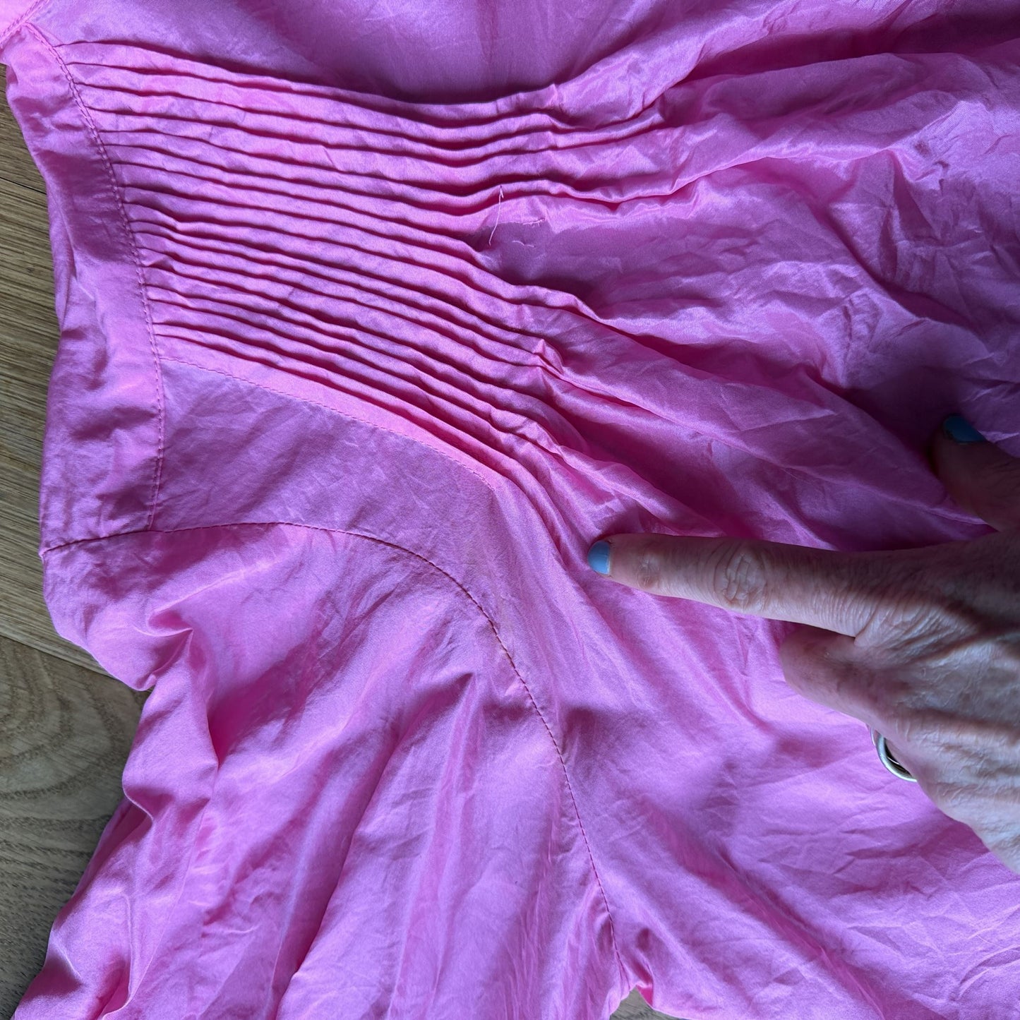 Maggie Marilyn / 'Don't Over Think It' shirt / pink silk / s/m (3917861369453238693)