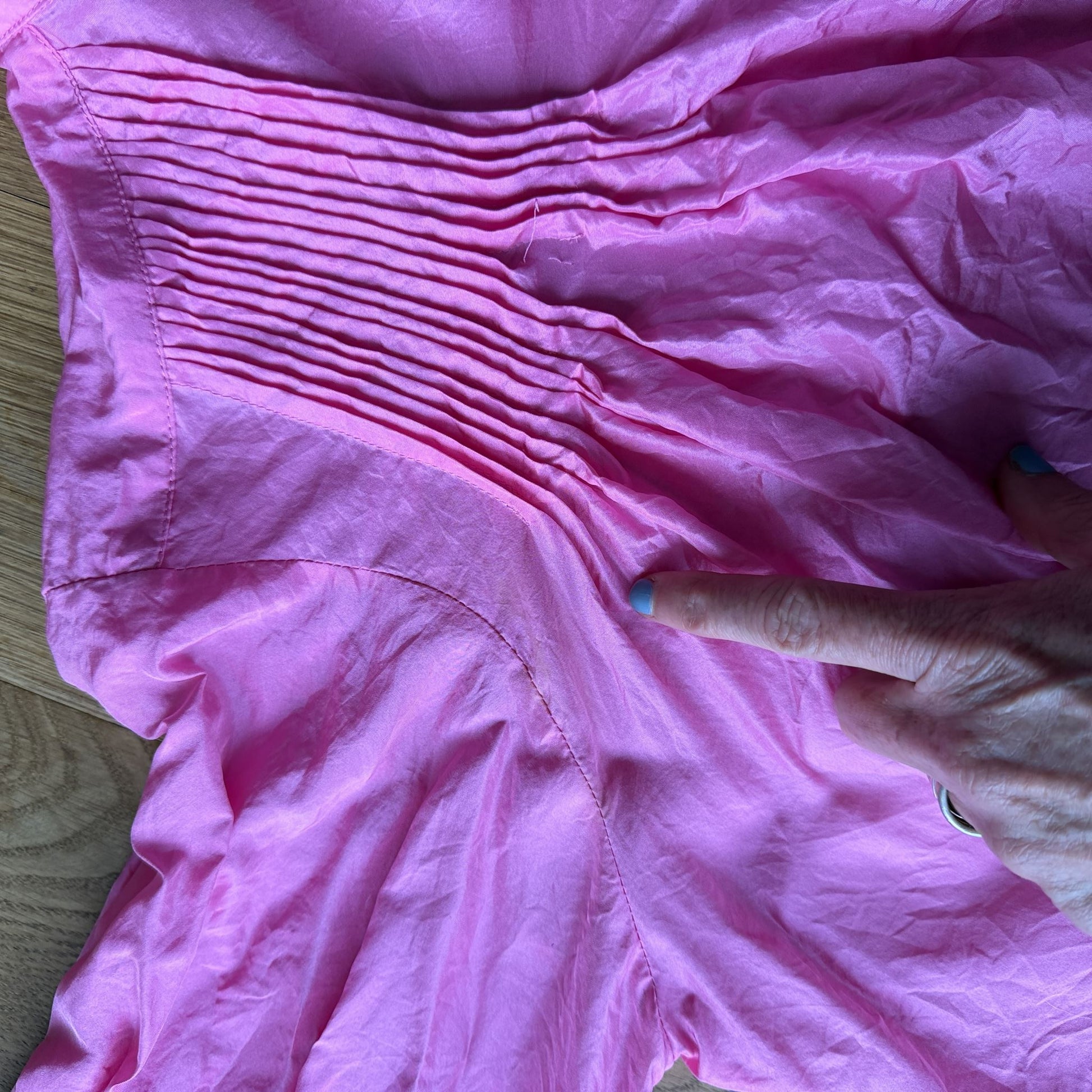 Maggie Marilyn / 'Don't Over Think It' shirt / pink silk / s/m (3917861369453238693)