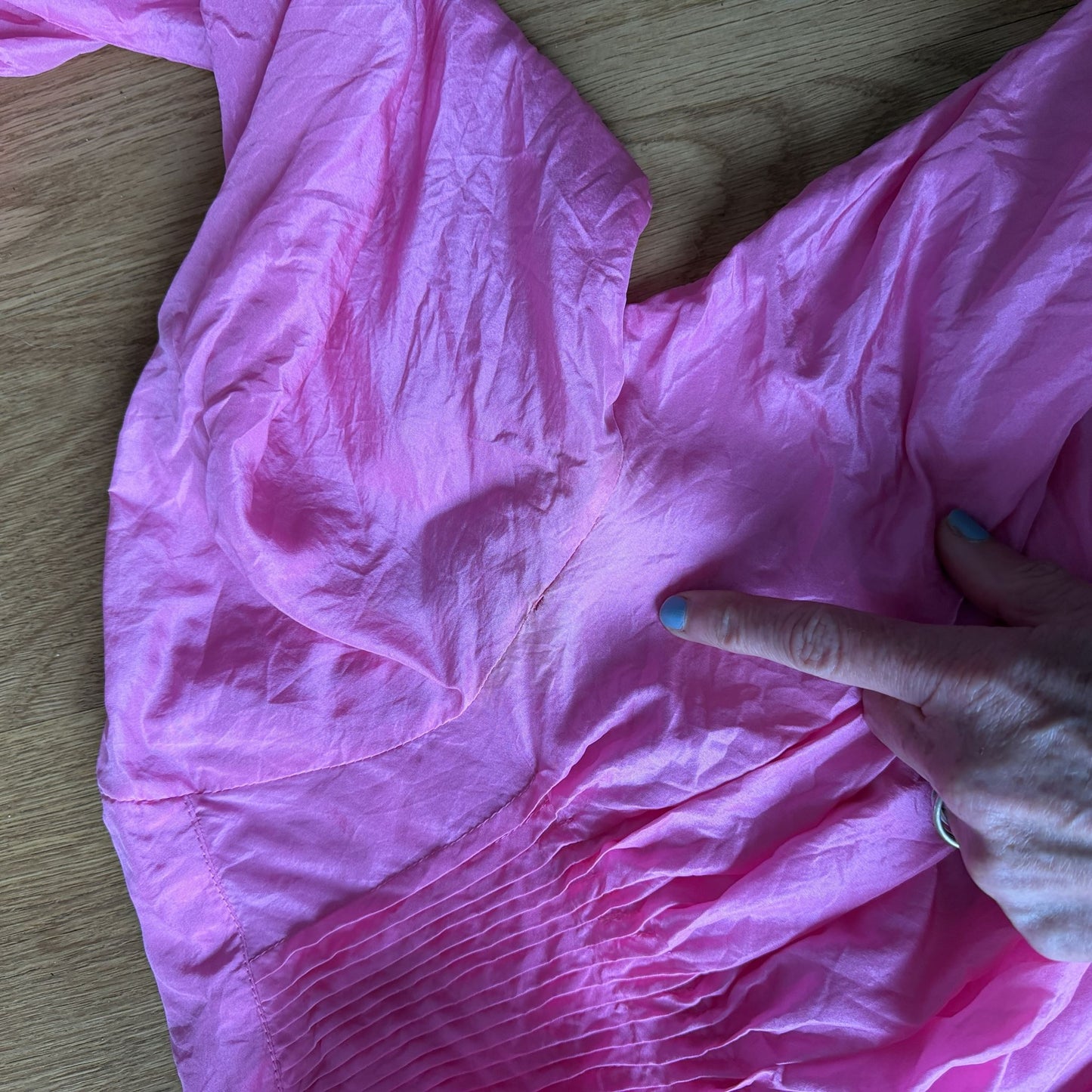 Maggie Marilyn / 'Don't Over Think It' shirt / pink silk / s/m (3917861377182282890)