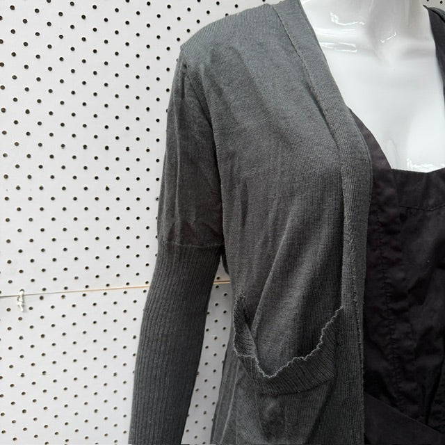 NOM*D / merino longline cardigan in khaki green / 1 (3917951738190339015)