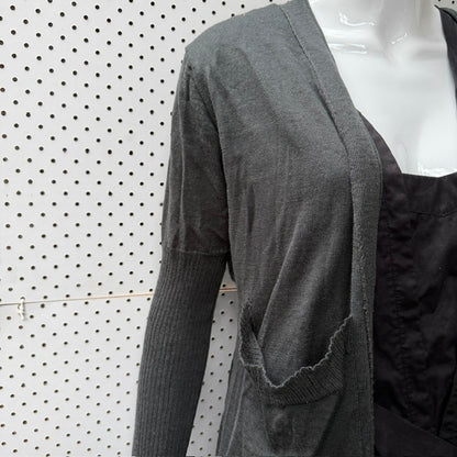 NOM*D / merino longline cardigan in khaki green / 1 (3917951738190339015)