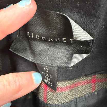 Y2k nz vintage / RICOCHET / 100% wool coat in plaid / s (3917951760013748312)