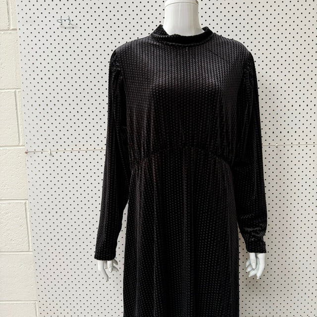stretch velvet / black dress / s/m (3917951817709143912)