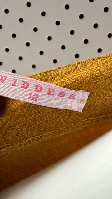 WIDDESS / mustard wool dress or jacket / 12 / made in nz (3917951824030451711)