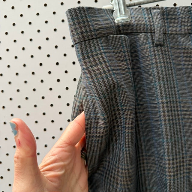 1970s vintage / DUGSON / men's suit / glen plaid woven wool / M (3917951867537455249)