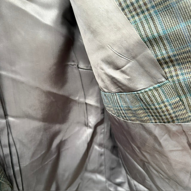 1970s vintage / DUGSON / men's suit / glen plaid woven wool / M (3917951873755885438)