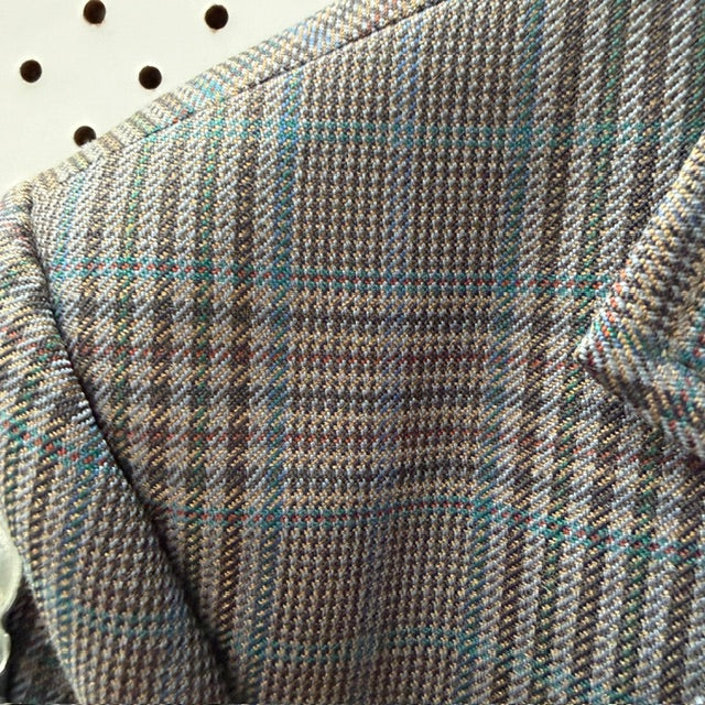 1970s vintage / DUGSON / men's suit / glen plaid woven wool / M (3917951878624739868)