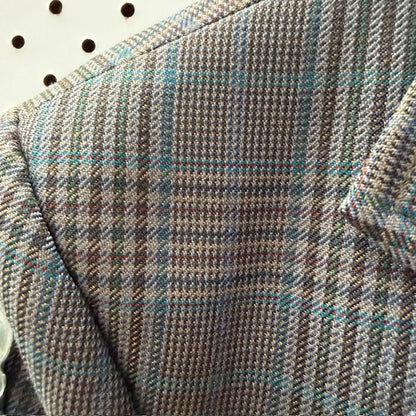 1970s vintage / DUGSON / men's suit / glen plaid woven wool / M (3917951878624739868)
