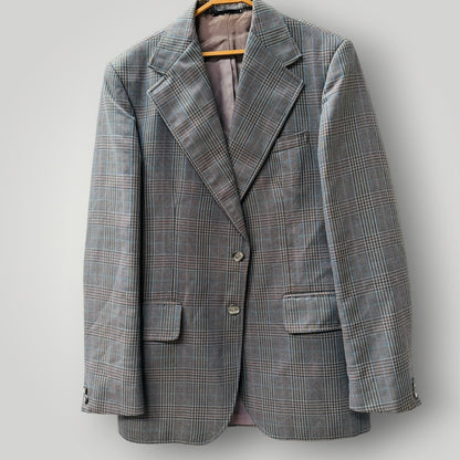 1970s vintage / DUGSON / men's suit / glen plaid woven wool / M (3917951906146701739)