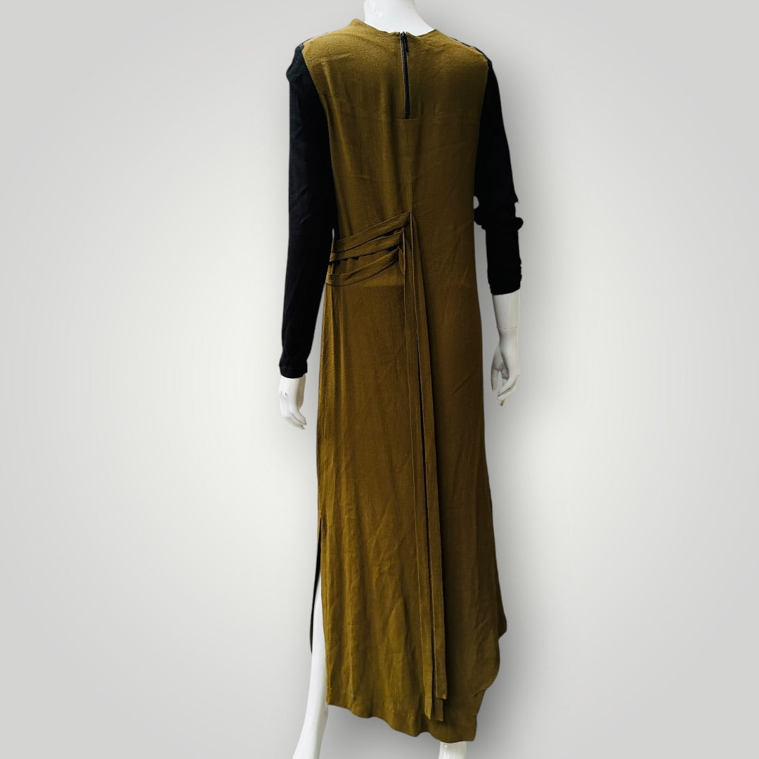 MILD RED / green maxi dress / 10 / made in nz (3917951921360994173)