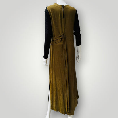 MILD RED / green maxi dress / 10 / made in nz (3917951921360994173)