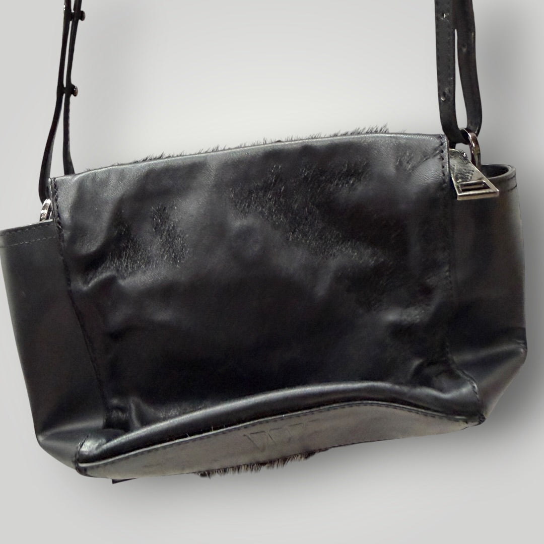 Status Anxiety / "The Ascendants" crossbody bag in leather and fur (3917951992352428150)
