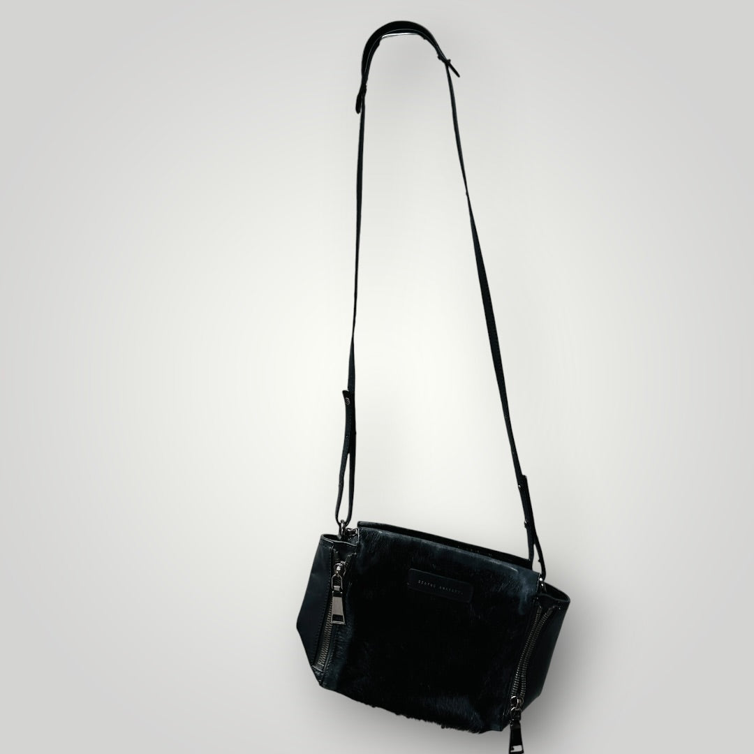Status Anxiety / "The Ascendants" crossbody bag in leather and fur (3917951995664295906)