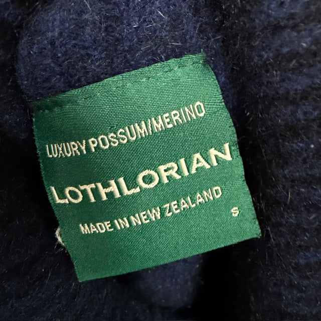 LOTHLORIAN / merino possum jumper with cowl neck / s (3918020991080780923)
