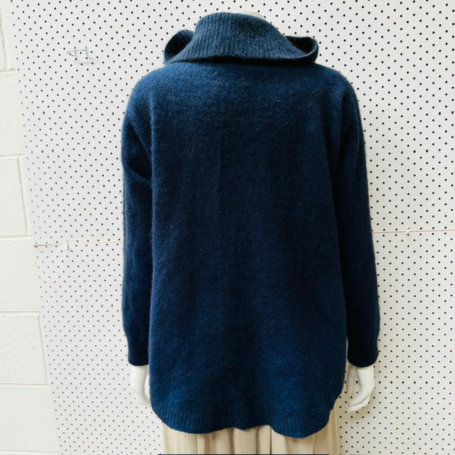 LOTHLORIAN / merino possum jumper with cowl neck / s (3918020993341183552)