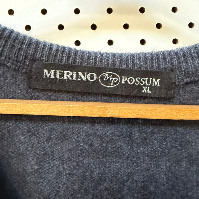 MERINO POSSUM / soft grey jumper / XL (3918290069905672741)