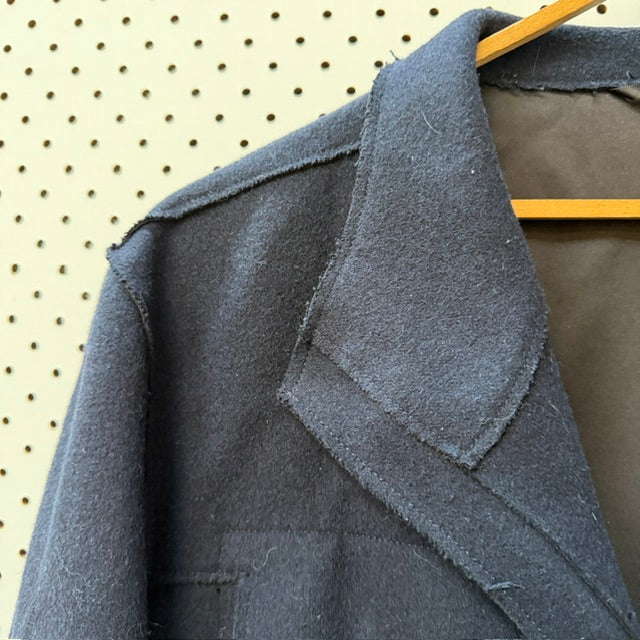 1990s vintage / REMARKABLE / blue + black bush shirt / m (3918290089107899506)