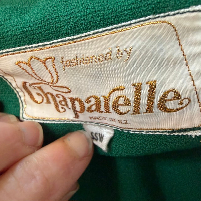 1970s nz vintage / CHAPARELLE / green trouser suit / s (3918290118980935857)