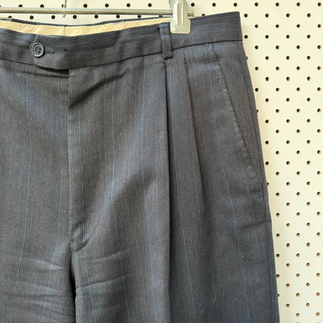 1990s vintage / double breasted pleated pants wool suit / s/m (3918290156576709220)