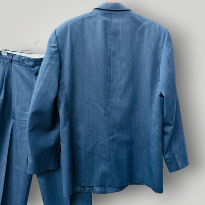 1990s vintage / double breasted pleated pants wool suit / s/m (3918290574473267150)