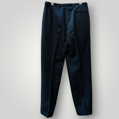 1990s vintage / double breasted pleated pants wool suit / s/m (3918290578186061133)