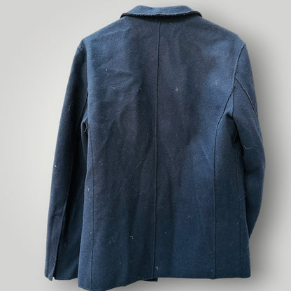 1990s vintage / REMARKABLE / blue + black bush shirt / m (3918290606126082293)