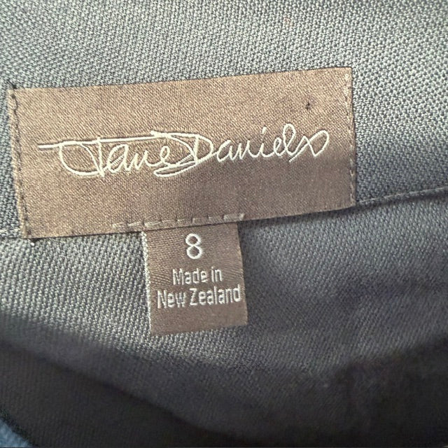 JANE DANIELS / khaki merino jacket / s / made in nz (3918299270073306562)