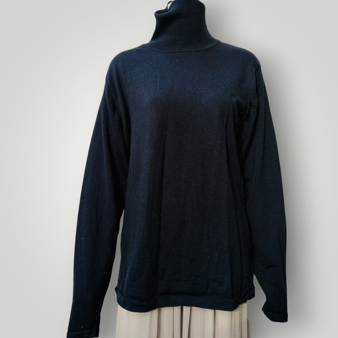 FIELDS / machine washable wool / high neck jumper / XL (3918299605700418062)