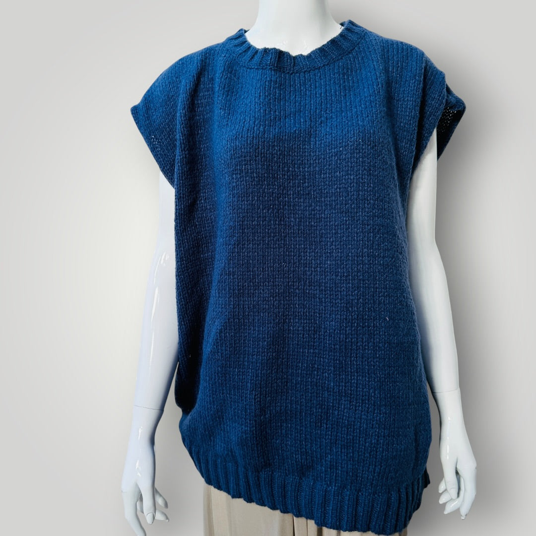 sleeveless / blue / tank vest / L (3918299618008390401)