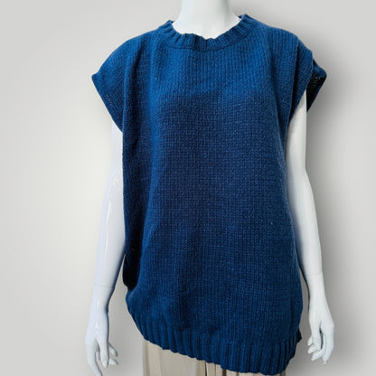 sleeveless / blue / tank vest / L (3918299618008390401)
