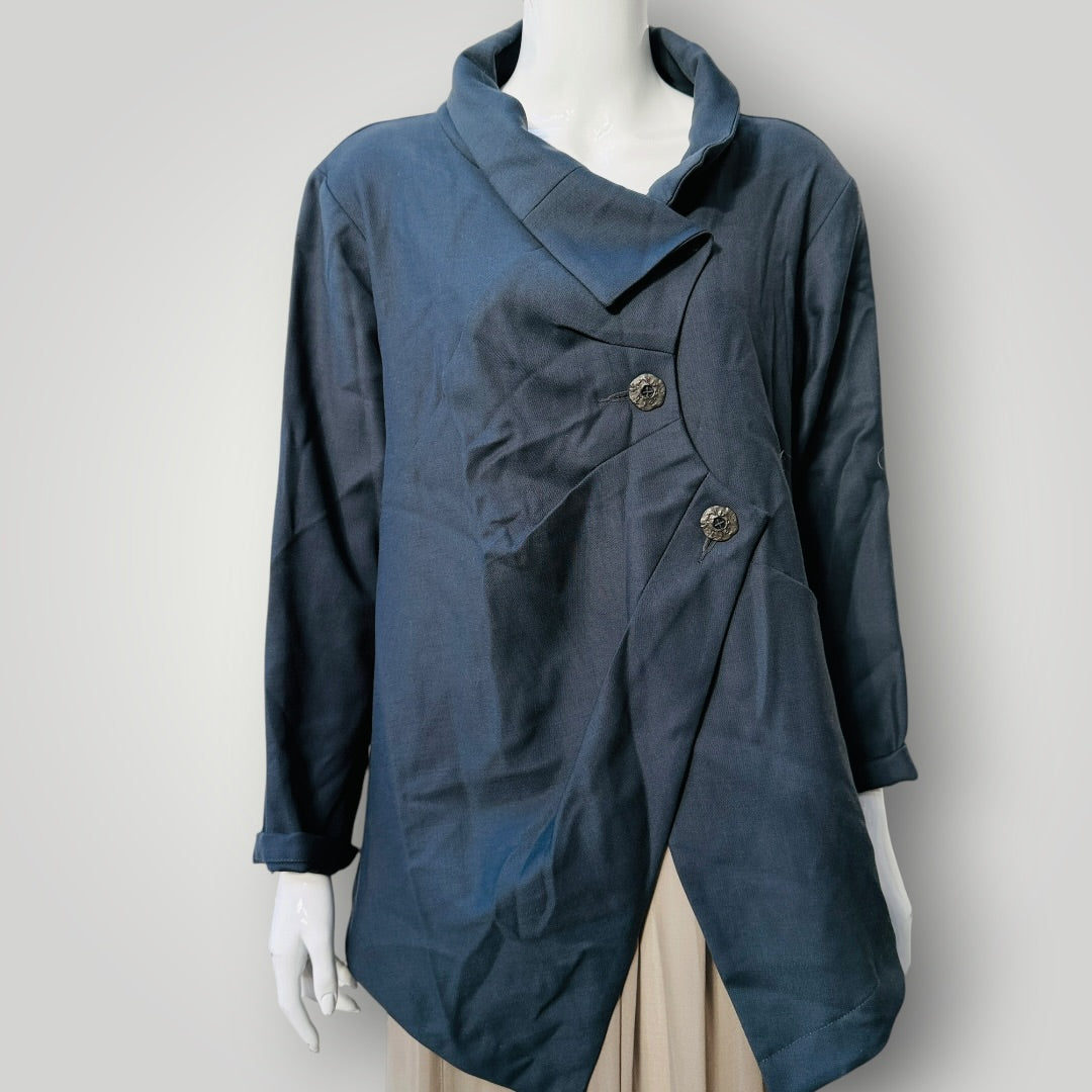JANE DANIELS / khaki merino jacket / s / made in nz (3918299629804207286)
