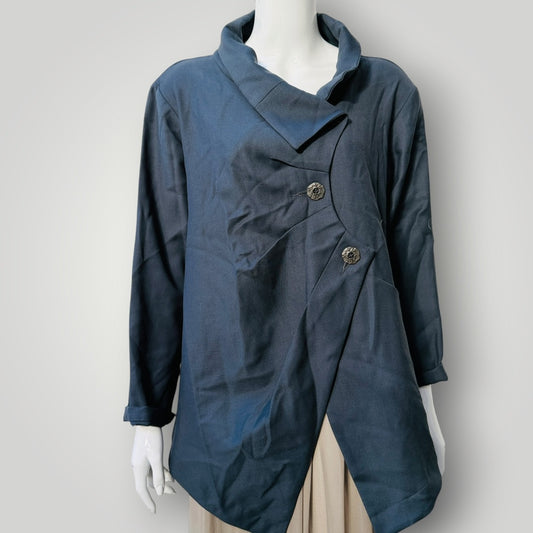 JANE DANIELS / khaki merino jacket / s / made in nz (3918299629804207286)