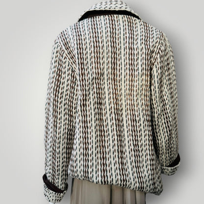 SUE BATEUP / hand woven wool jacket / made in nz / m (3918299636724237369)