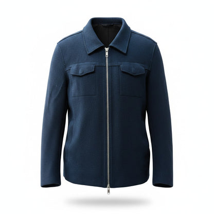 WITCHERY / navy wool-blend field jacket / m (3918300041169113864)