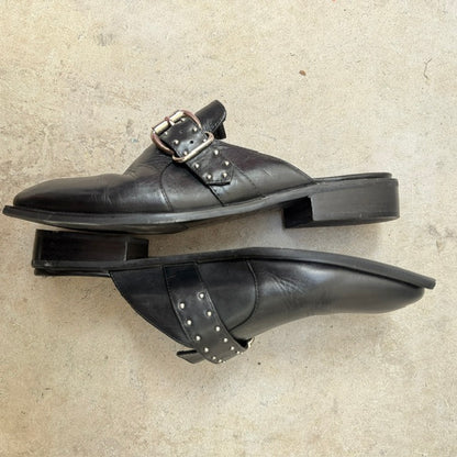 Jo Mercer / slip-ons / studded strap and buckle detail / 40 (3918404401489962222)