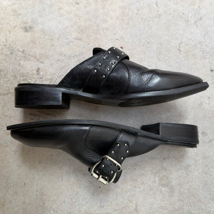 Jo Mercer / slip-ons / studded strap and buckle detail / 40 (3918404403203540413)