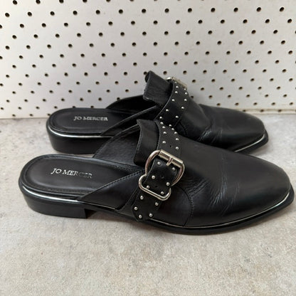 Jo Mercer / slip-ons / studded strap and buckle detail / 40 (3918404410105715805)