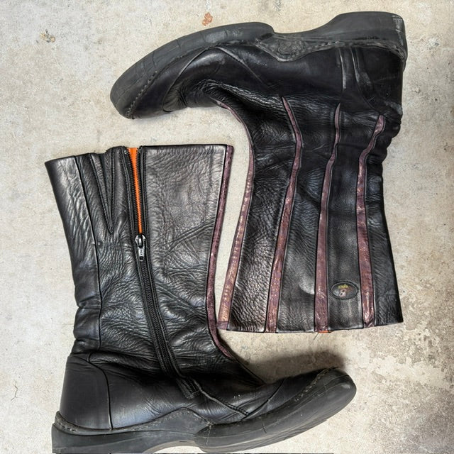 y2k vintage / EJECT / leather boots / 40 (3918404420454679601)